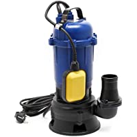 Bomba de aguas residuales 750W- caudal 14.000l-h- máx. altura 12m- para aguas sucias con partículas